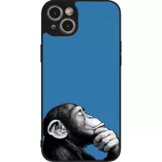 iPhone 15 Plus Case Hülle - Silikon schwarz Monkey Pop Art