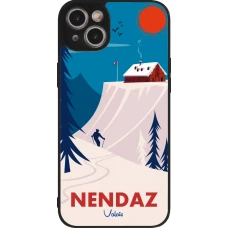 iPhone 15 Plus Case Hülle - Silikon schwarz Nendaz Cabane Ski