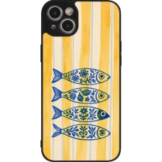 Coque iPhone 15 Plus - Silicone rigide noir Portuguese fish 2026