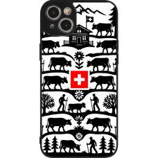 Coque iPhone 15 Plus - Silicone rigide noir Poya Suisse 3