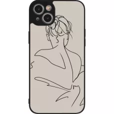 Coque iPhone 15 Plus - Silicone rigide noir Salnikova 05