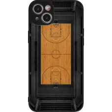 Coque iPhone 15 Plus - Silicone rigide noir Sports 2026 Basketball