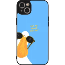 Coque iPhone 15 Plus - Silicone rigide noir Tell me about yourself Summer 2026