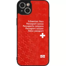 iPhone 15 Plus Case Hülle - Silikon schwarz Swiss Passport