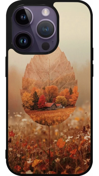 Coque iPhone 15 Pro - Silicone rigide noir Autumn 26 Autumn leaf