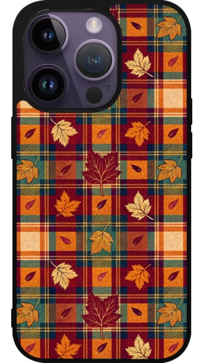 Coque iPhone 15 Pro - Silicone rigide noir Autumn 26 Autumn pattern