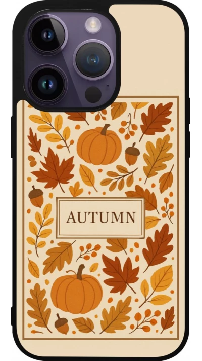Coque iPhone 15 Pro - Silicone rigide noir Autumn 26 Hello autumn