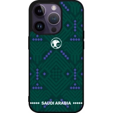 iPhone 15 Pro Case Hülle - Silikon schwarz Saudi Arabien 2026 personalisierbares Fussballtrikot