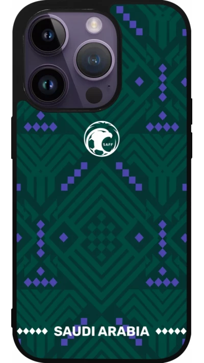 iPhone 15 Pro Case Hülle - Silikon schwarz Saudi Arabien 2026 personalisierbares Fussballtrikot