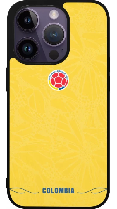 iPhone 15 Pro Case Hülle - Silikon schwarz Kolumbien 2026 personalisierbares Fussballtrikot