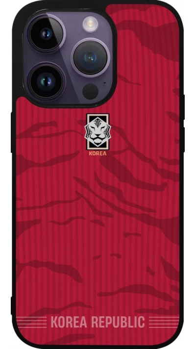 iPhone 15 Pro Case Hülle - Silikon schwarz Südkorea 2026 personalisierbares Fussballtrikot