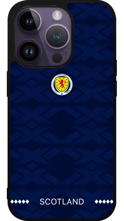 iPhone 15 Pro Case Hülle - Silikon schwarz Schottland 2026 personalisierbares Fussballtrikot