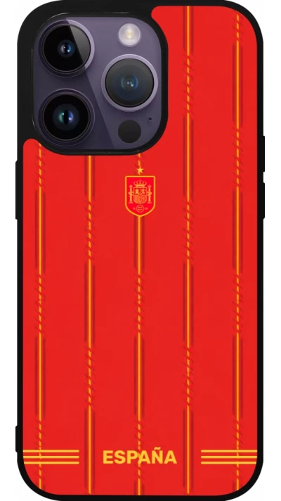iPhone 15 Pro Case Hülle - Silikon schwarz Spanien 2026 personalisierbares Fussballtrikot