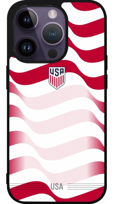 iPhone 15 Pro Case Hülle - Silikon schwarz Vereinigten Staaten 2026 personalisierbares Fussballtrikot