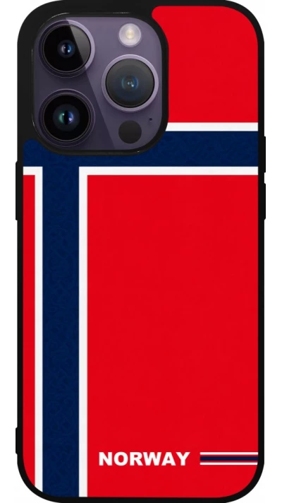 iPhone 15 Pro Case Hülle - Silikon schwarz Norwegen 2026 personalisierbares Fussballtrikot