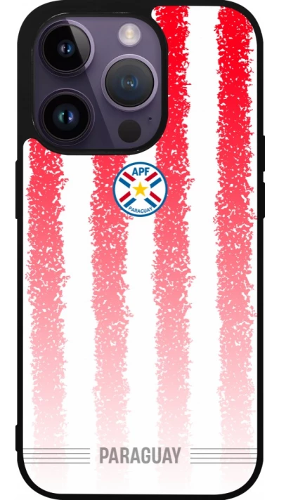 iPhone 15 Pro Case Hülle - Silikon schwarz Paraguay 2026 personalisierbares Fussballtrikot