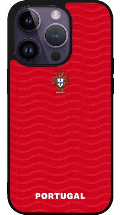 iPhone 15 Pro Case Hülle - Silikon schwarz Portugal 2026 personalisierbares Fussballtrikot