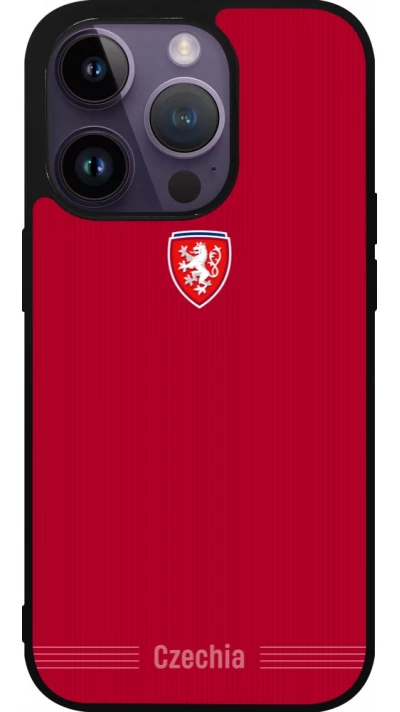 iPhone 15 Pro Case Hülle - Silikon schwarz Tschechische Republik 2026 personalisierbares Fussballtrikot