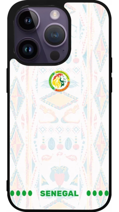 iPhone 15 Pro Case Hülle - Silikon schwarz Senegal 2026 personalisierbares Fussballtrikot