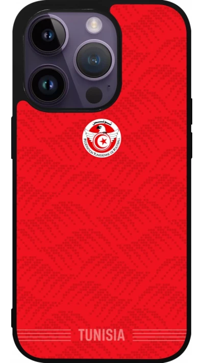 iPhone 15 Pro Case Hülle - Silikon schwarz Tunesien 2026 personalisierbares Fussballtrikot