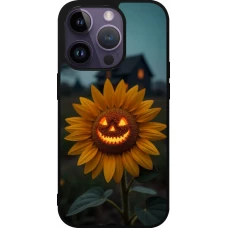 iPhone 15 Pro Case Hülle - Silikon schwarz Halloween 2026 Evil Sunflower