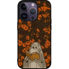 iPhone 15 Pro Case Hülle - Silikon schwarz Halloween 2026 Ghost reading