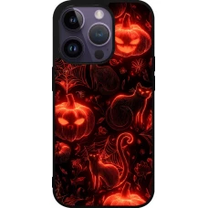 iPhone 15 Pro Case Hülle - Silikon schwarz Halloween 2026 Pattern Halloween