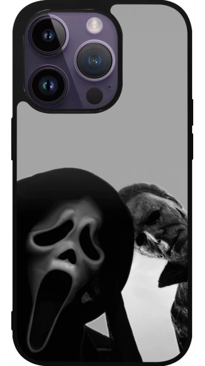 iPhone 15 Pro Case Hülle - Silikon schwarz Halloween 2026 Scream and Michael Myers