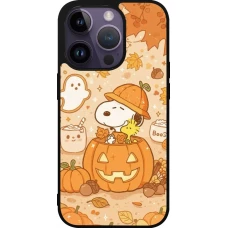 iPhone 15 Pro Case Hülle - Silikon schwarz Halloween 2026 Snoopy Halloween