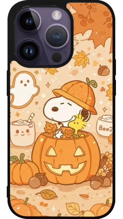 iPhone 15 Pro Case Hülle - Silikon schwarz Halloween 2026 Snoopy Halloween