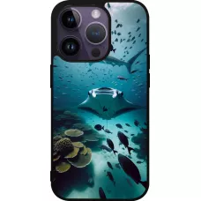 iPhone 15 Pro Case Hülle - Silikon schwarz Manta Lagune Reinigung