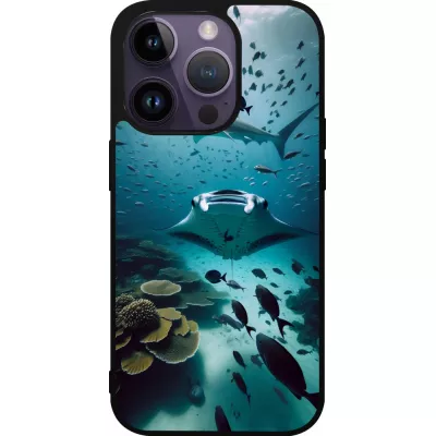 iPhone 15 Pro Case Hülle - Silikon schwarz Manta Lagune Reinigung