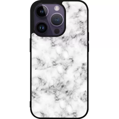 iPhone 15 Pro Case Hülle - Silikon schwarz Marble 01