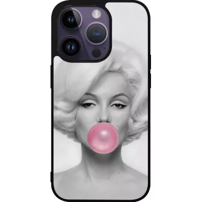 iPhone 15 Pro Case Hülle - Silikon schwarz Marilyn Bubble