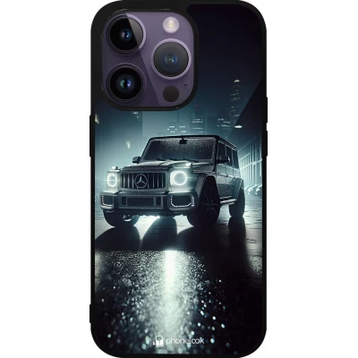 Coque iPhone 15 Pro - Silicone rigide noir Mercedes G AMG Night