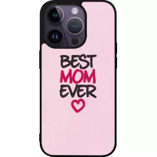 iPhone 15 Pro Case Hülle - Silikon schwarz Mom 2023 best Mom ever pink