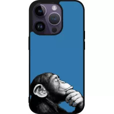 Coque iPhone 15 Pro - Silicone rigide noir Monkey Pop Art