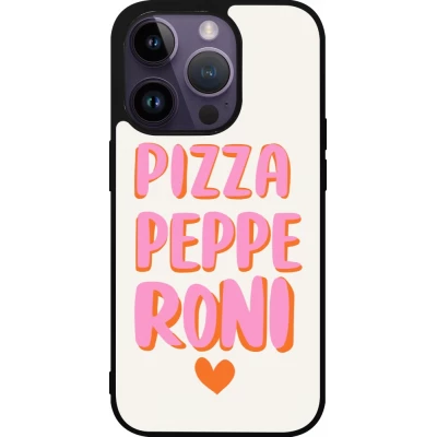 iPhone 15 Pro Case Hülle - Silikon schwarz Pizza pepperoni 2026