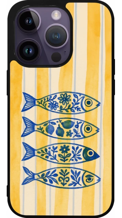 Coque iPhone 15 Pro - Silicone rigide noir Portuguese fish 2026