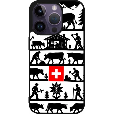 Coque iPhone 15 Pro - Silicone rigide noir Poya Suisse 1