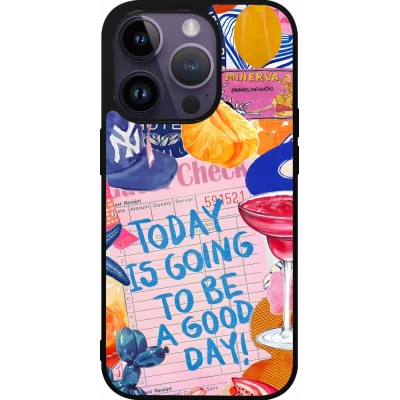 iPhone 15 Pro Case Hülle - Silikon schwarz Preppy Today is Going to be a good day