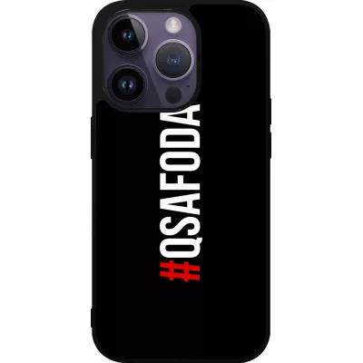 Coque iPhone 15 Pro - Silicone rigide noir Qsafoda 1