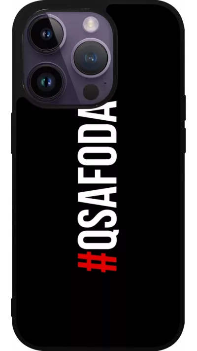 Coque iPhone 15 Pro - Silicone rigide noir Qsafoda 1
