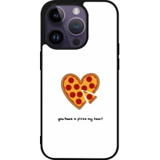 Coque iPhone 15 Pro - Silicone rigide noir Saint Valentines Day 26 You have my pizza heart