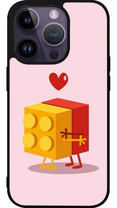 Coque iPhone 15 Pro - Silicone rigide noir Saint Valentines Day 26 Puzzle