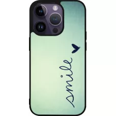 iPhone 15 Pro Case Hülle - Silikon schwarz Smile