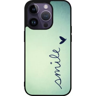 Coque iPhone 15 Pro - Silicone rigide noir Smile