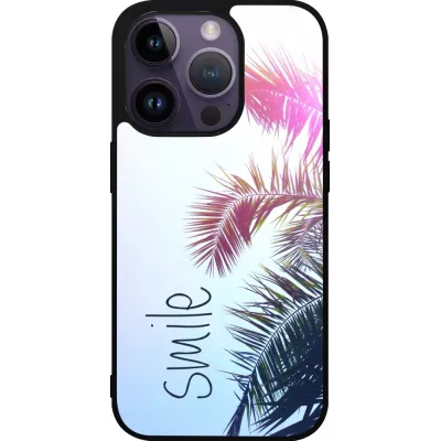 Coque iPhone 15 Pro - Silicone rigide noir Smile 05