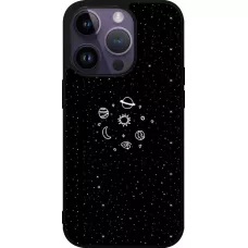 iPhone 15 Pro Case Hülle - Silikon schwarz Space Doodle