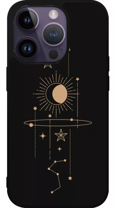 Coque iPhone 15 Pro - Silicone rigide noir Spring 23 astro